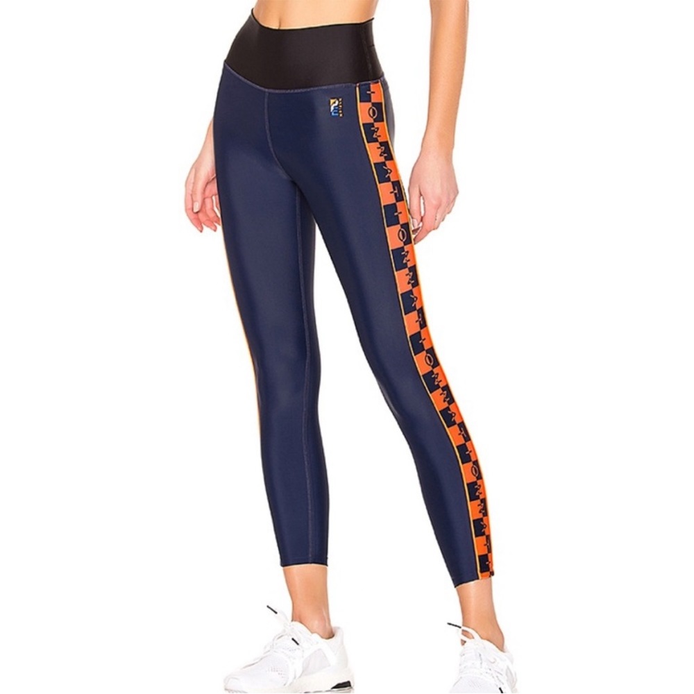 P.E NATION Victory run legging in checkered navy size S